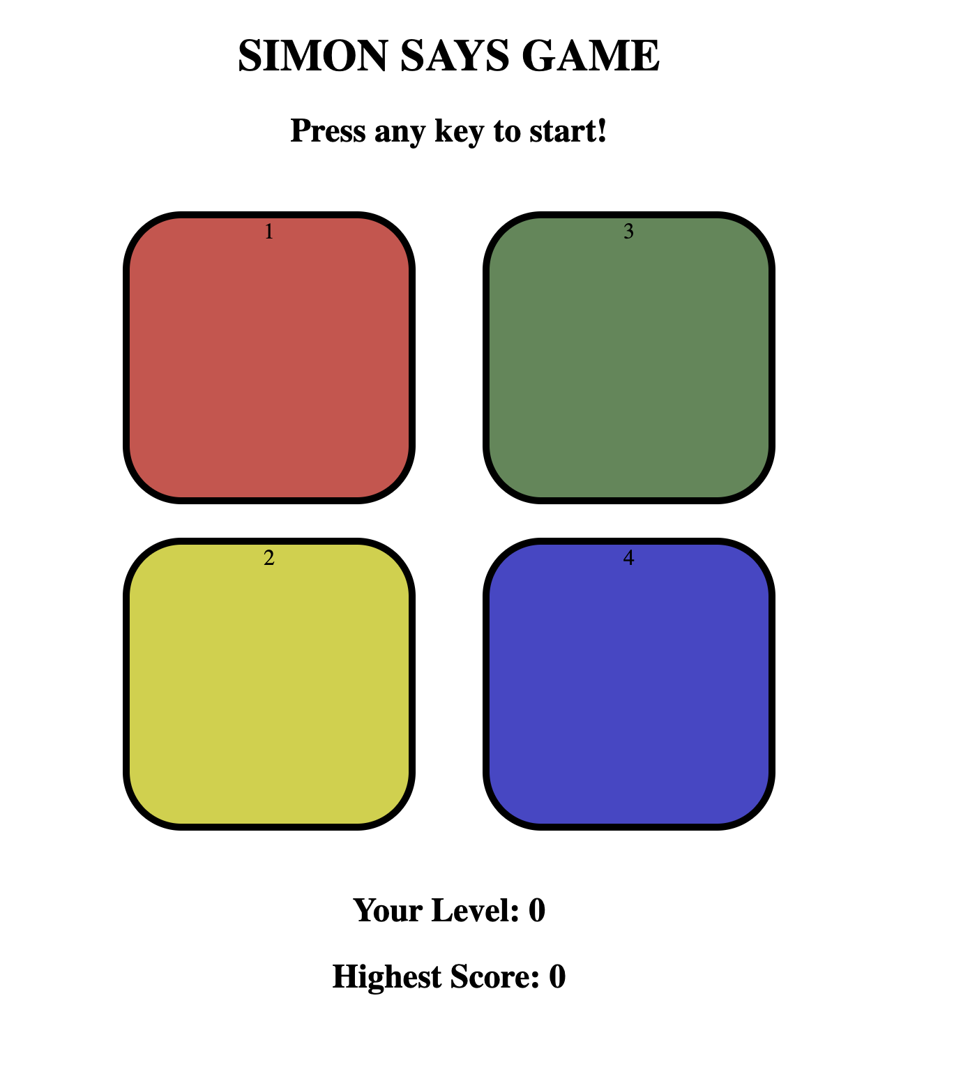 Preview of Simon Game