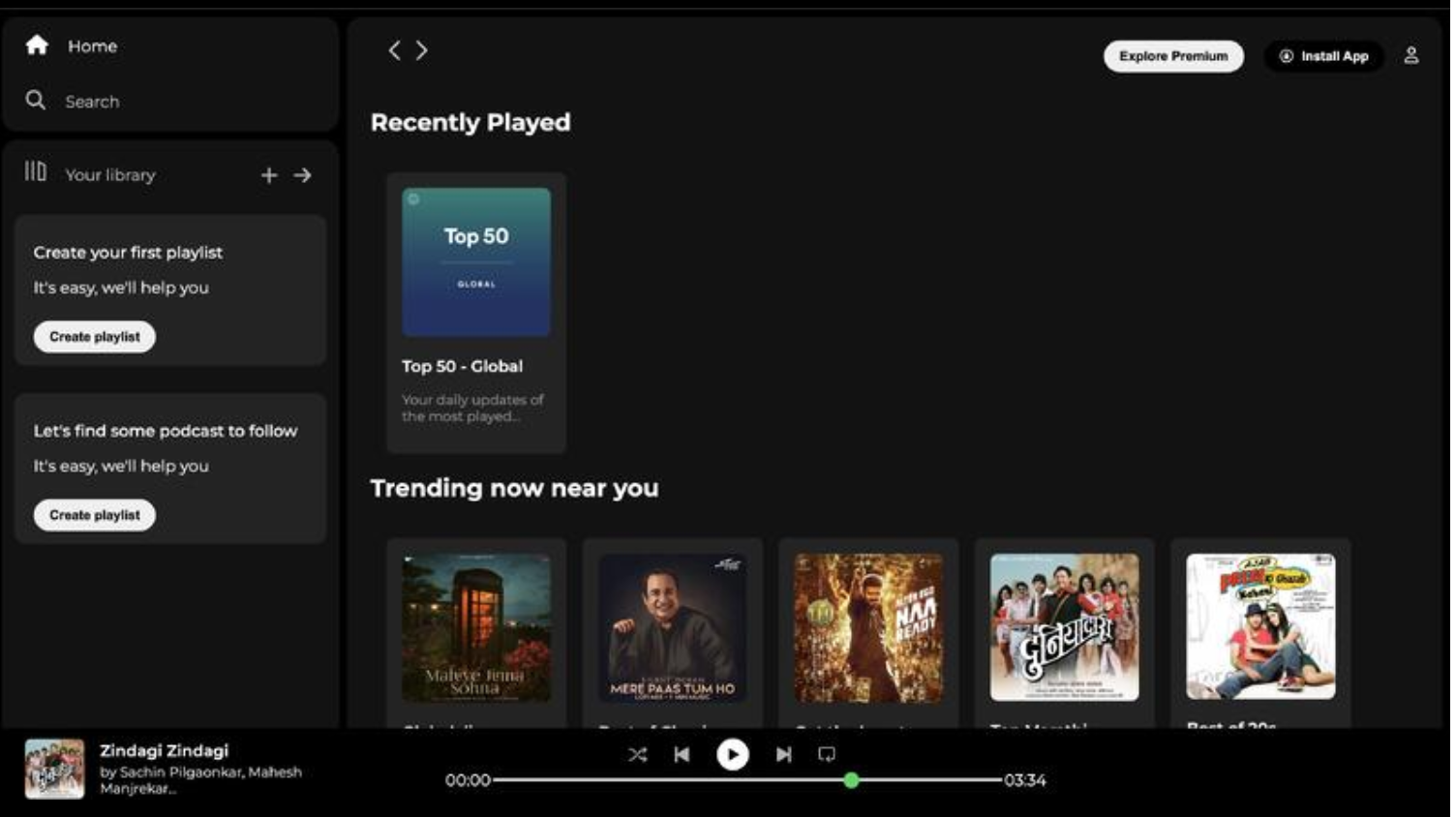 Preview of Spotify Clone